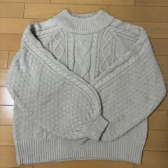 INGNI イング ケーブル編み モックネック ニット セーター ベージュ M