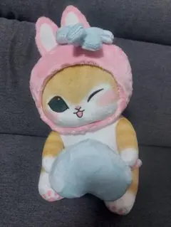 【圧縮無し·タグ無し·匿名配送】mofusand うさにゃんBIGぬいぐるみ