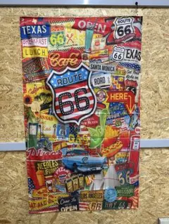 ROUTE 66 フラッグ バナー ルート66 アメリカン雑貨 ガレージ 装飾