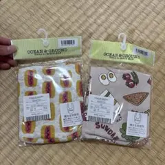 OCEAN & GROUND ホットドッグ柄 スタイ 2枚セット