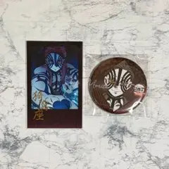 鬼滅の刃 ダイニング 第一期 猗窩座 缶バッジ チェキ風ブロマイド