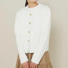 ニットジャケット ノーカラージャケット