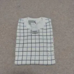 UNIQLO オフホワイト チェック柄 セーター メンズL