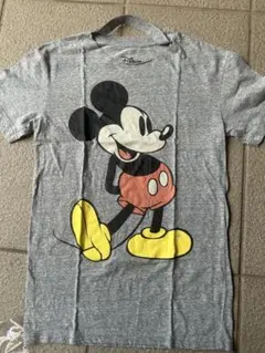 Disney ミッキーマウス プリントTシャツ グレー USA企画 古着