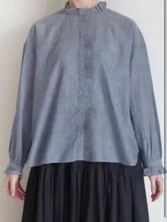 新品タグ付◇ かぐれ コットンリネンフリルブラウス アーバンリサーチ