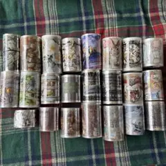 コラージュ　海外　マスキングテープセット　まとめ　素材　日記　紙もの　おすそ分け