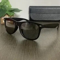 人気ウェリントンサングラス　ライトグレー　調光　偏光レンズ　ケース付き