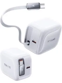 【自動巻き取り式】TORRAS 充電器 40W 急速充電器 PSE認証済み