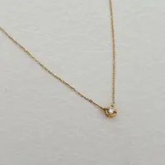 【agete】K10 ダイヤモンドネックレス・.。*・