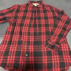 Ｈ&M 長袖シャツ 赤黒チェックシャツ