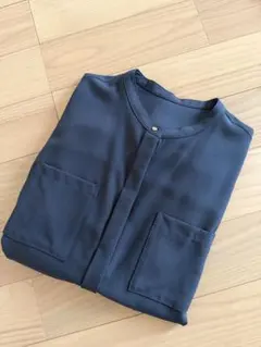 スタンド ポケット ロングスリーブ シャツ ―マシンウォッシャブル・防シワ―