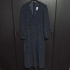 ZARA WOMAN ザラ ドット柄 長袖オールインワンのサムネイル