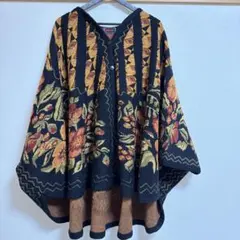 Lidrey 花柄フード付きポンチョ