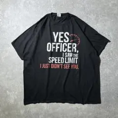 USA古着 ポートアンドカンパニー 半袖Tシャツ 速度制限 ユニーク 黒 XXL