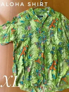 アロハシャツ 70's ビンテージ ボタニカル 花柄 レーヨン 一点物