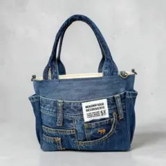 ☆ all denim サイドポケット付きミニトートバック☆
