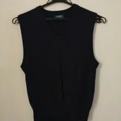 ネイビー Vネック ノースリーブ ベスト