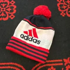 Y2K old adidas ボンボンニット帽 ビーニー ヴィンテージ