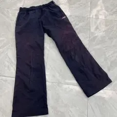 FILA トラックパンツ ネイビー ポリエステル ロゴ入り サイドライン S