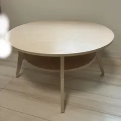 2333 IKEA 円形木製ダイニングテーブル - メルカリ