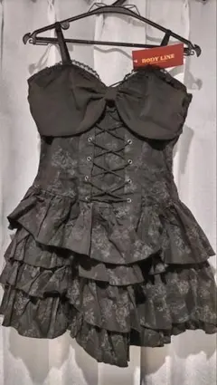 BODY LINE ジャンパースカート　ブラック