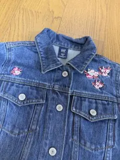 GAP お花の刺繍入りデニムジャケットXS4T （120）