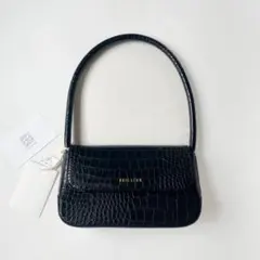 極美品】BY FAR MIRANDA クロコ型押し ショルダーバッグ 黒 - メルカリ