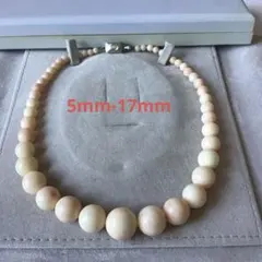 天然本珊瑚ネックレス　サンゴ　ネックレス　シルバー　17mm大粒　キ27