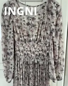 極美品 INGNI イング 花柄 ワンピース シースルー