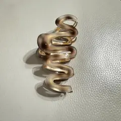 グラデーションブラウン ヘアクリップ　ブラウン