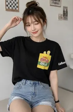 Avail Calbee ポテトチップス のりしお 半袖Tシャツ Mのサムネイル