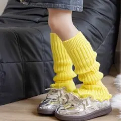 子供用 可愛い レッグウォーマー ダンス　イエロー