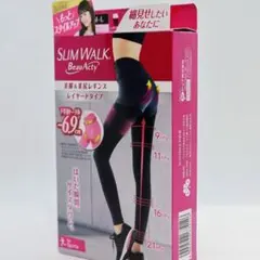 スリムウォーク ビューアクティ 燃焼シェイプレギンス ブラック M-L