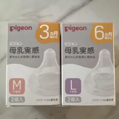 pigeon 哺乳瓶用乳首 M L 1つずつ
