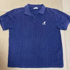 KANGOL カンゴール ポロシャツ ネイビー 総柄のサムネイル