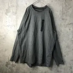 B1454古着　ロンT ラグラン　グレー　ラッセルアスレチック