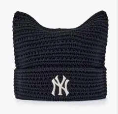 MLB Korea 猫耳 ニット帽 韓国限定 サマー クロシェ 新品 - メルカリ