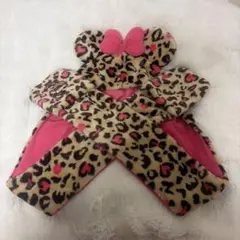 ヒョウ柄マフラーキャップ