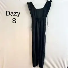 M485 Dazy ブラック サロペット S オールインワン フリル