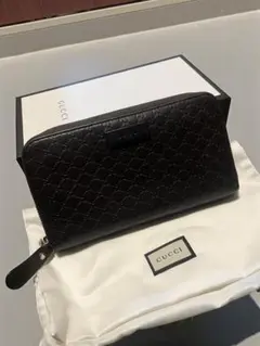 GUCCI グッチ マイクログッチシマ ラウンドファスナー 長財布