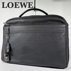 LOEWE リピートアナグラム ビジネスバッグ レザー ブラック A4可 南京錠のサムネイル