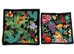 Feller 花柄刺繍ハンカチ 2枚セット