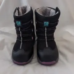 ムーンスター　スノーブーツ　17cm　黒　紫