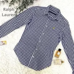 【極美品】Ralph Lauren 長袖 ネイビー・ホワイトチェック