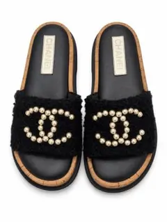 CHANEL】サンダル ココマーク パールデザイン 正規品37 - メルカリ