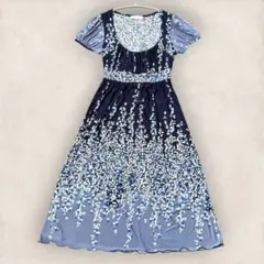 FIFILLES Paris フランス製 ワンピース ウエストリボン ドット Mのサムネイル