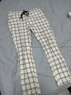 チェック柄スリムフィットパンツ