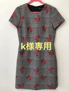 【美品】Brooks Brothers ♡グレンチェック♡花柄♡ワンピース♡6