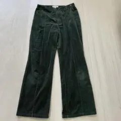 グリーンレーベルリラクシング　ストレートコーデュロイパンツ 緑系