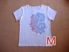 半袖Ｔシャツ★フラワータタウ★プルメリア★白★Ｍサイズ
